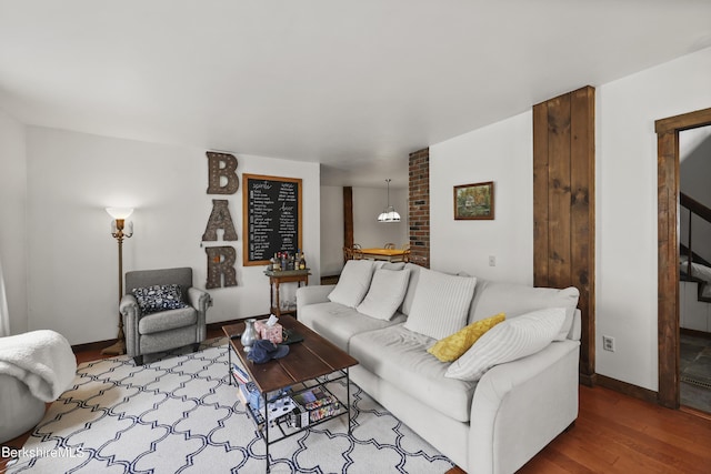 203 Main St, Hancock, MA 01237 - living area with wood finished floors and baseboards