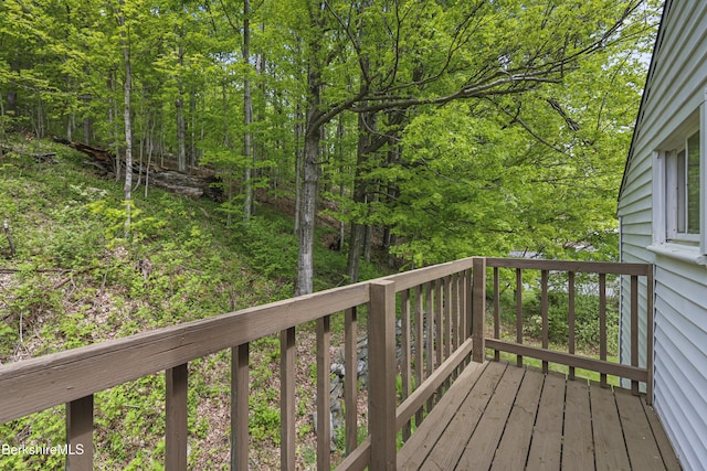 203 Main St, Hancock, MA 01237 - deck with a forest view