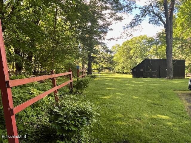 147 Hurlburt Rd, Great Barrington, MA 01230 - view of yard featuring an outbuilding