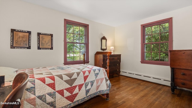 147 Hurlburt Rd, Great Barrington, MA 01230 - bedroom featuring a baseboard radiator and wood finished floors