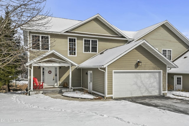 front facade featuring a garage