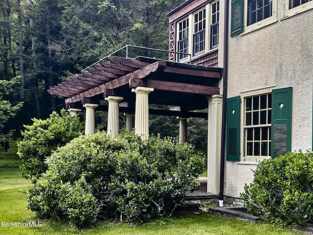 319 Under Mountain Rd, Lenox, MA 01240 - view of home's exterior with stucco siding
