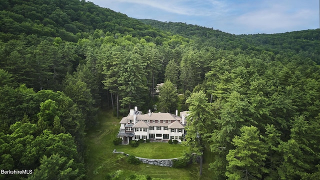 319 Under Mountain Rd, Lenox, MA 01240 - view from above of property with a heavily wooded area