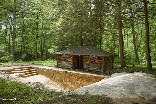 319 Under Mountain Rd, Lenox, MA 01240 - view of outdoor structure featuring a view of trees