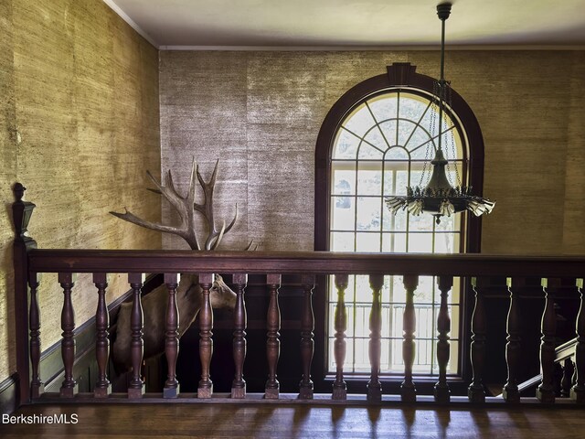 319 Under Mountain Rd, Lenox, MA 01240 - stairs with crown molding