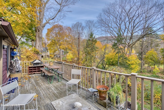 view of wooden terrace