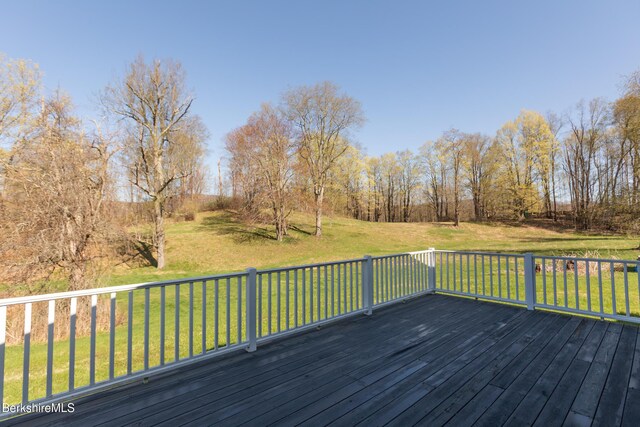 147 Brough Rd, Cheshire, MA 01225 - wooden terrace with a yard