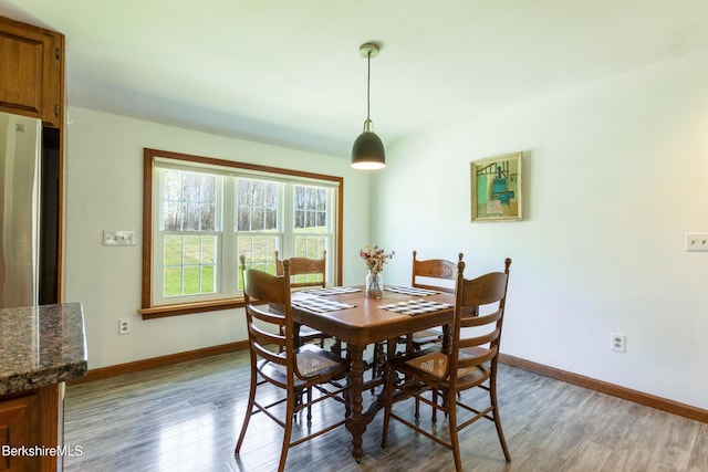 147 Brough Rd, Cheshire, MA 01225 - dining room with baseboards and wood finished floors