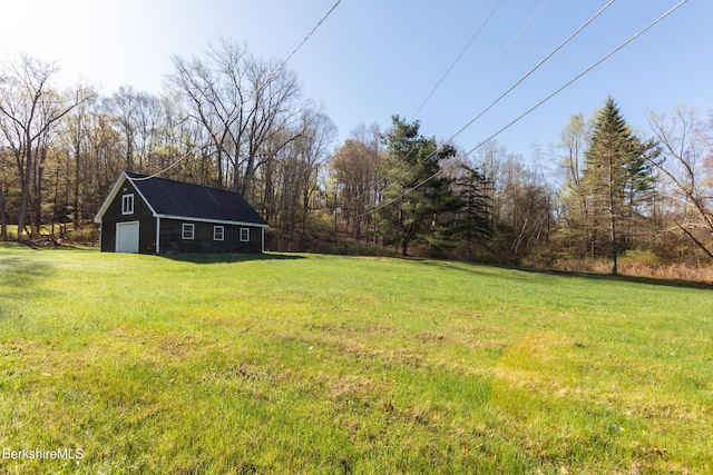 147 Brough Rd, Cheshire, MA 01225 - view of yard featuring an outdoor structure and a garage