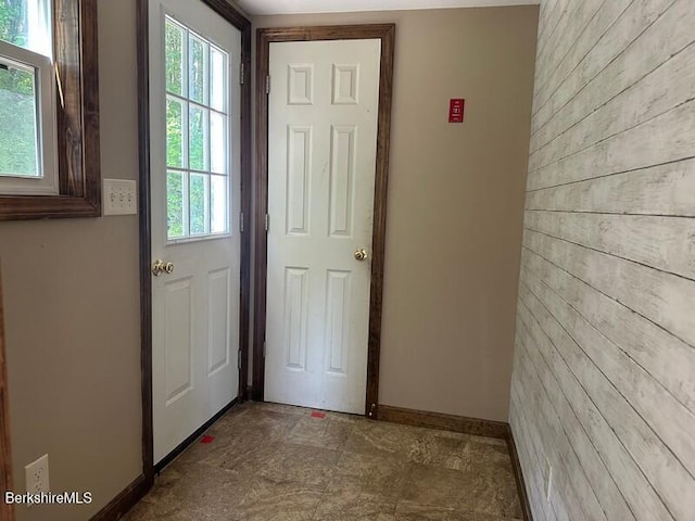 9 Woronoco Rd, Blandford, MA 01008 - entryway featuring wood walls and baseboards