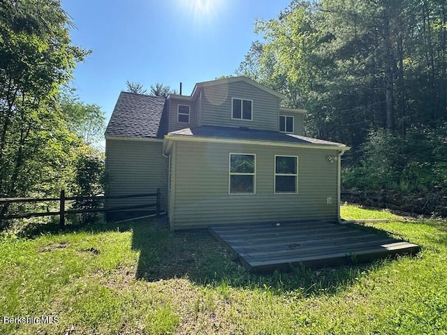 9 Woronoco Rd, Blandford, MA 01008 - rear view of property featuring a deck