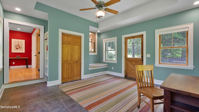 11 Jamie Ln, Sandisfield, MA 01255 - entryway with baseboards, a ceiling fan, and recessed lighting