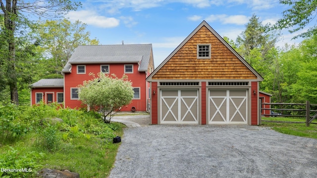 11 Jamie Ln, Sandisfield, MA 01255 - view of front facade with an outbuilding and a garage
