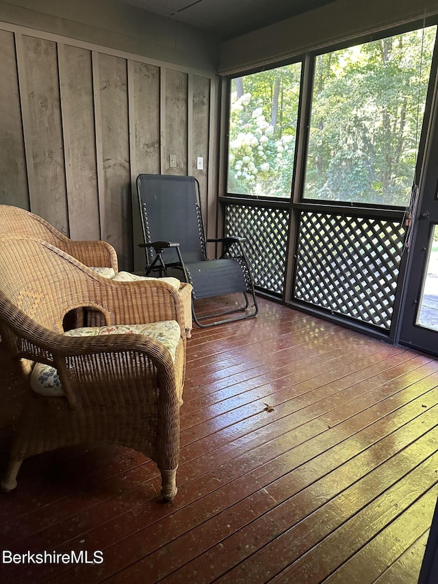 view of sunroom