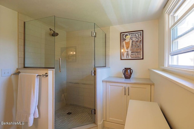 bathroom with walk in shower