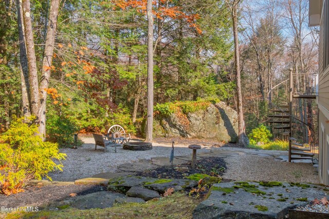2017 Monterey Rd, Otis, MA 01253 - view of yard featuring stairway