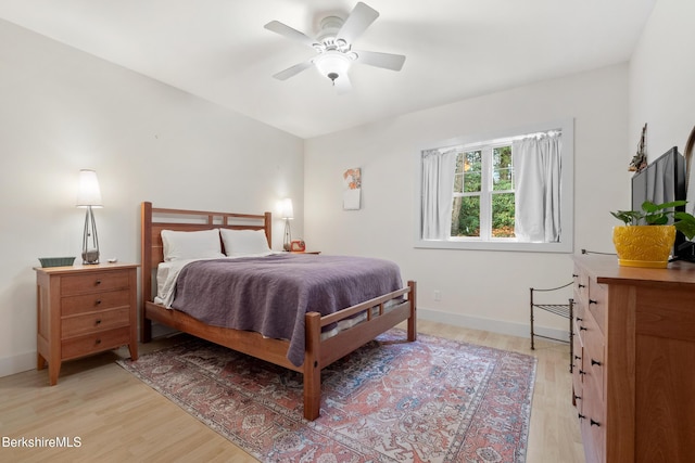 2017 Monterey Rd, Otis, MA 01253 - bedroom with light wood-type flooring and a ceiling fan