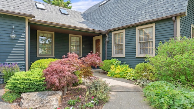 51 New Lenox Rd, Lenox, MA 01240 - view of exterior entry with roof with shingles and covered porch