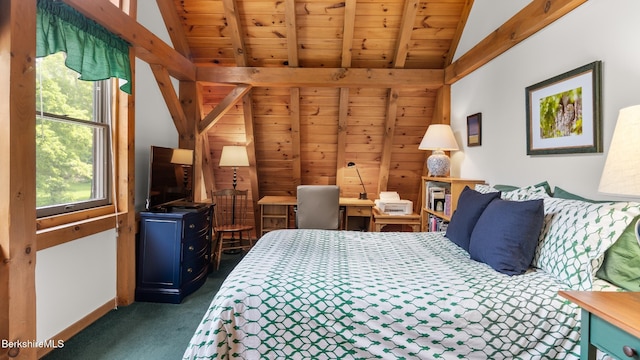 51 New Lenox Rd, Lenox, MA 01240 - bedroom featuring wooden ceiling and dark carpet