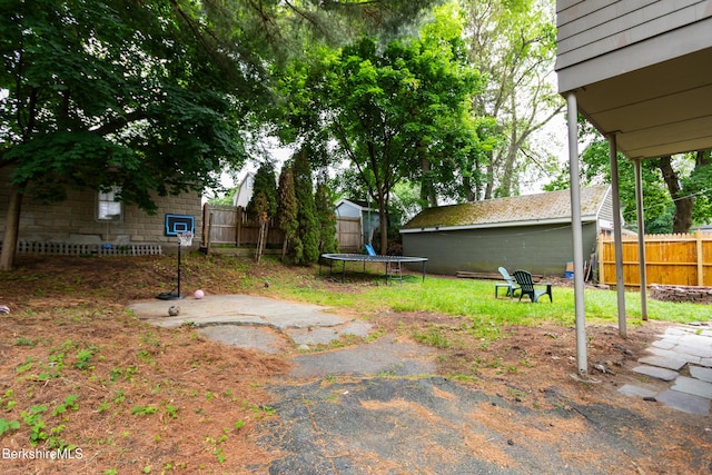 30 Belvidere Ave, Pittsfield, MA 01201 - view of yard with a trampoline and an outbuilding