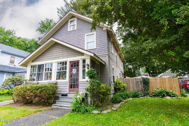 30 Belvidere Ave, Pittsfield, MA 01201 - view of front facade featuring a sunroom and entry steps