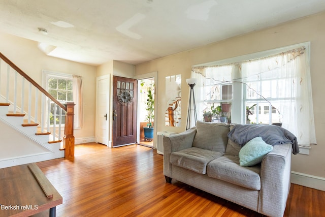 30 Belvidere Ave, Pittsfield, MA 01201 - entrance foyer featuring wood finished floors and stairs