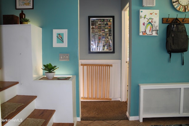 interior space featuring tile patterned floors