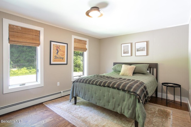 20 Hillside Ln, Sheffield, MA 01222 - bedroom featuring a baseboard radiator, wood finished floors, and baseboards