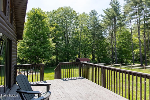 20 Hillside Ln, Sheffield, MA 01222 - view of wooden deck
