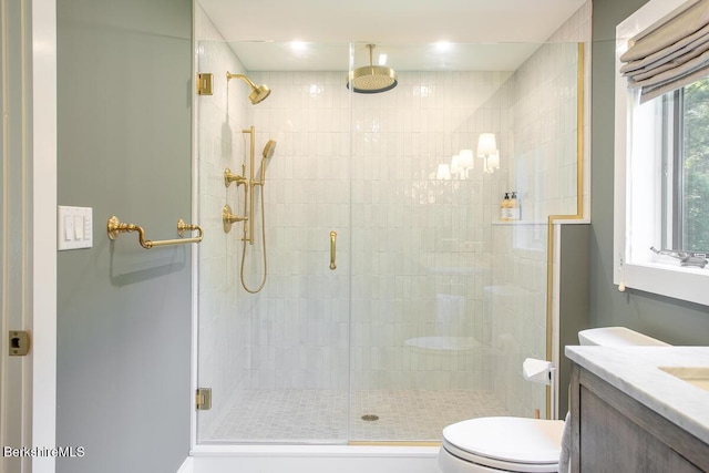 20 Hillside Ln, Sheffield, MA 01222 - bathroom with a shower stall, toilet, and vanity