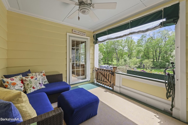 68 Colt Rd, Pittsfield, MA 01201 - sunroom featuring a ceiling fan and healthy amount of natural light
