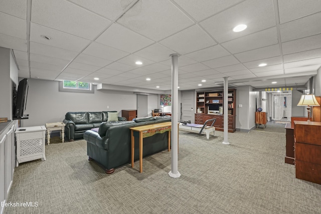 68 Colt Rd, Pittsfield, MA 01201 - living room with carpet floors and recessed lighting