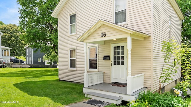 14 Hall St, North Adams, MA 01247 - entrance to property featuring a yard