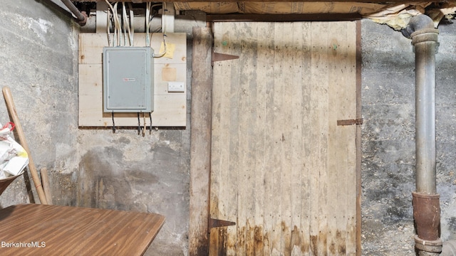 14 Hall St, North Adams, MA 01247 - unfinished below grade area featuring electric panel