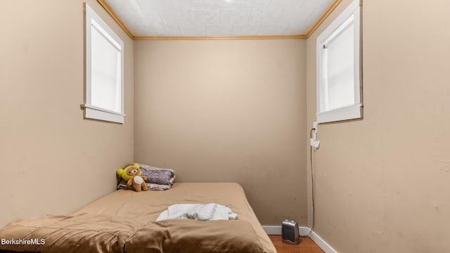 14 Hall St, North Adams, MA 01247 - bedroom featuring crown molding, wood finished floors, and baseboards