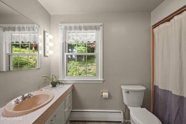 785 E New Lenox Rd, Pittsfield, MA 01201 - full bathroom with baseboard heating, vanity, and curtained shower