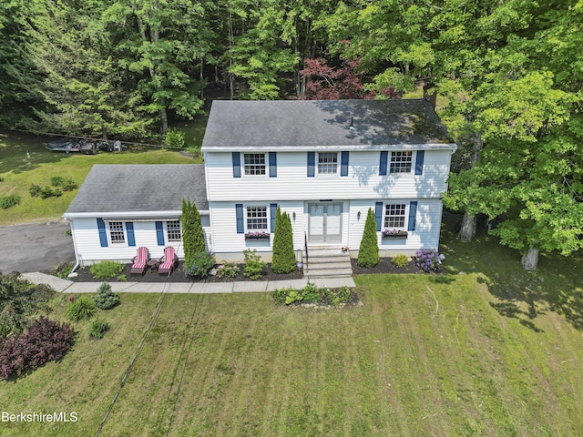 785 E New Lenox Rd, Pittsfield, MA 01201 - colonial home with a front yard and a shingled roof
