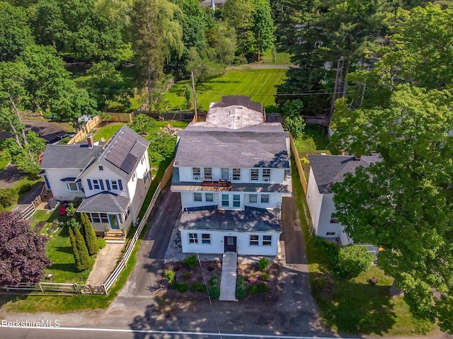 view from above of property
