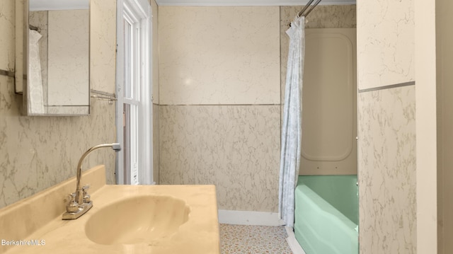 469 Pecks Rd, Pittsfield, MA 01201 - full bath with shower / bath combination with curtain and vanity