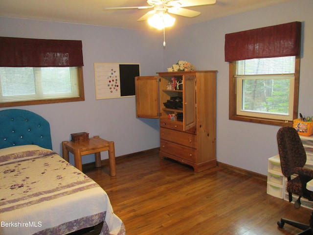 499 Tamarack Rd, Pittsfield, MA 01201 - bedroom featuring wood finished floors and ceiling fan