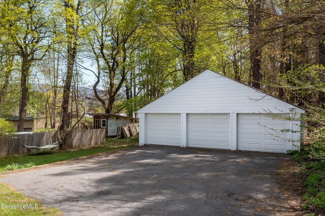 49 S St, Great Barrington, MA 01230 - detached garage with fence