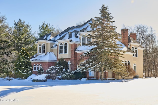 view of snowy exterior