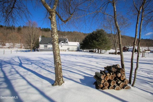 view of snowy yard