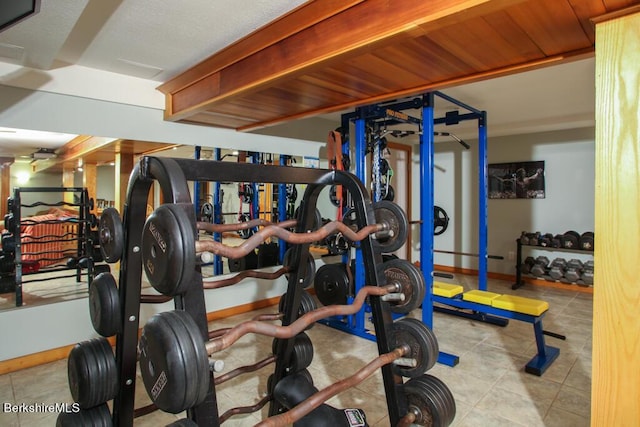 view of workout area