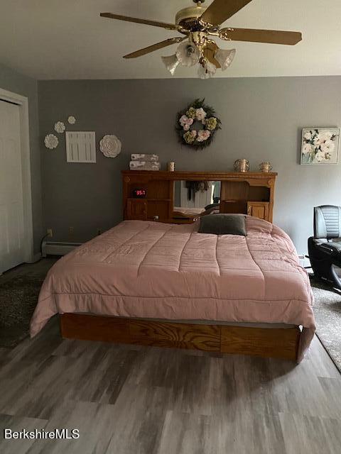 16 Woodlawn Ave, North Adams, MA 01247 - bedroom with wood finished floors and a ceiling fan