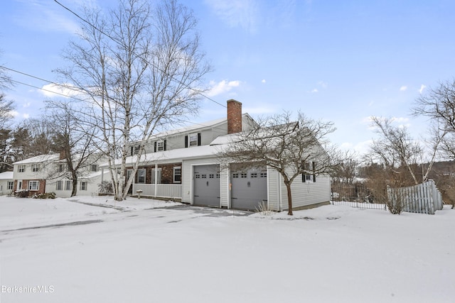 exterior space with covered porch