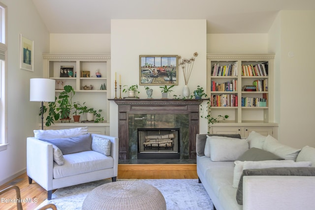 26 N Egremont Rd, Great Barrington, MA 01230 - living area featuring wood finished floors and a fireplace