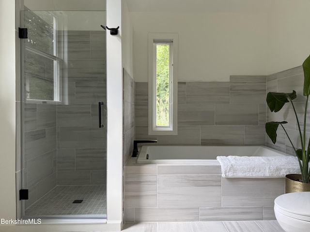 26 N Egremont Rd, Great Barrington, MA 01230 - bathroom featuring a garden tub and a stall shower