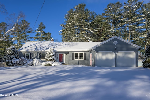 ranch-style house with a garage