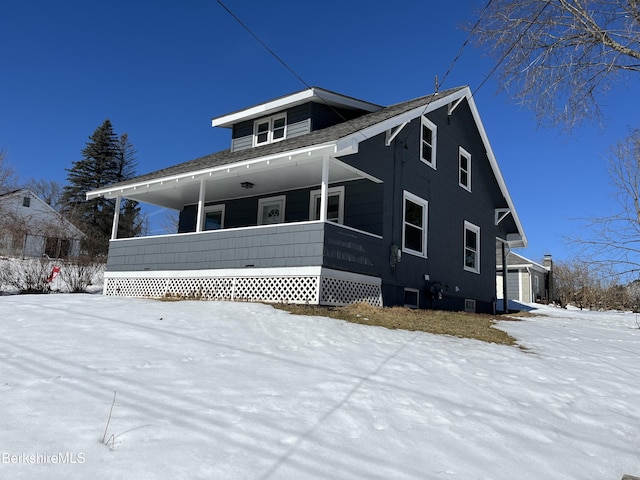 view of front of house with covered porch